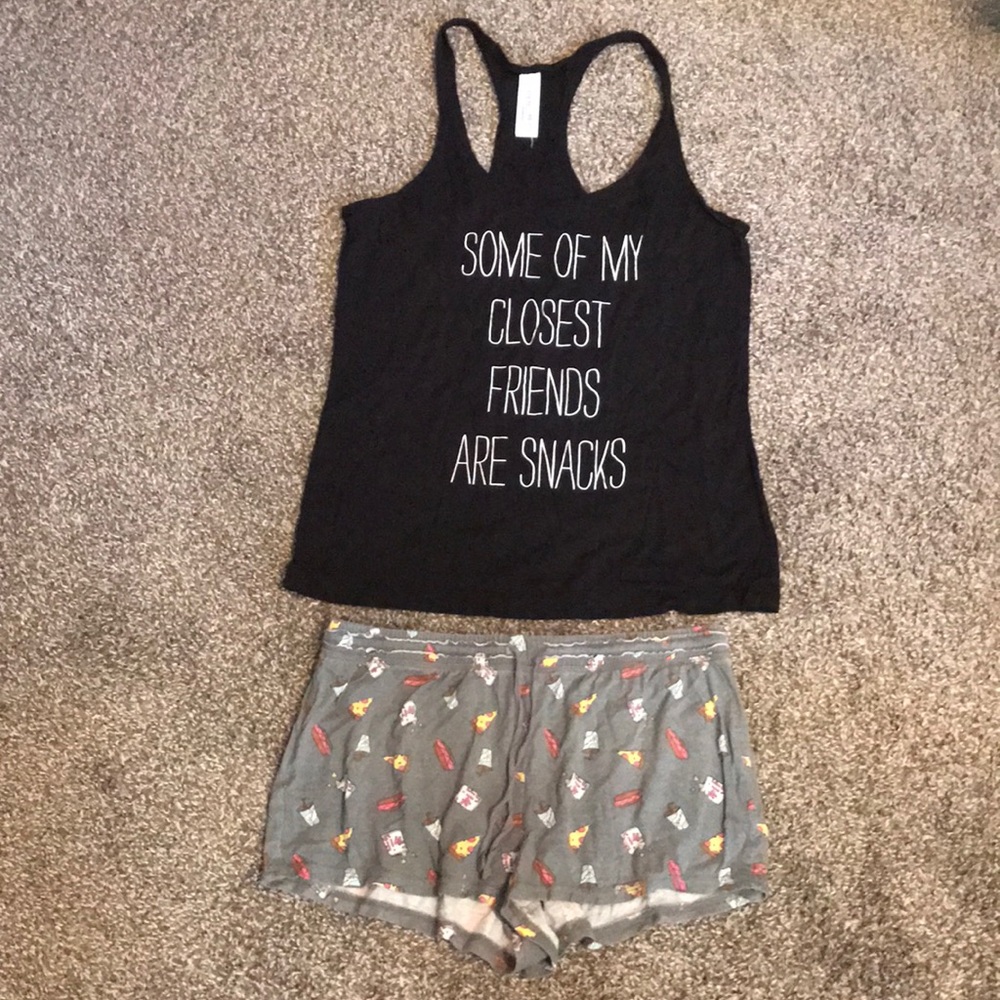 Pajama top and shorts